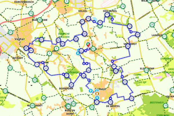 Fietsen naar kasteel Gemert